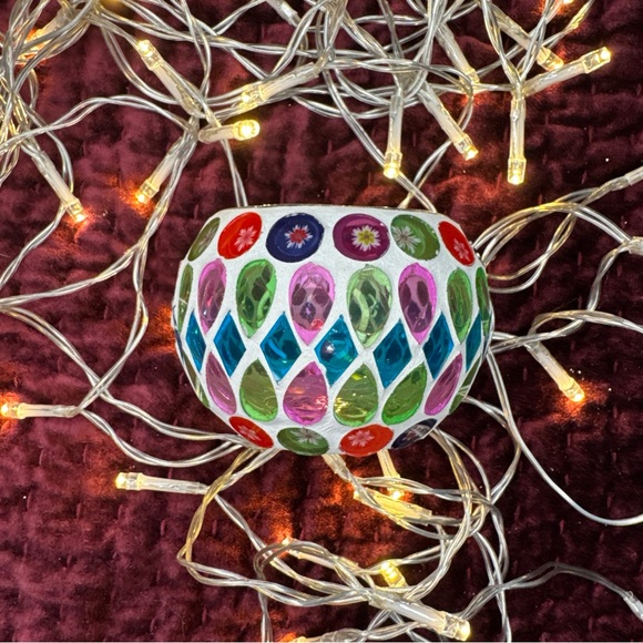 Colorful Mosaic Candle Holder - Picture 3 of 9